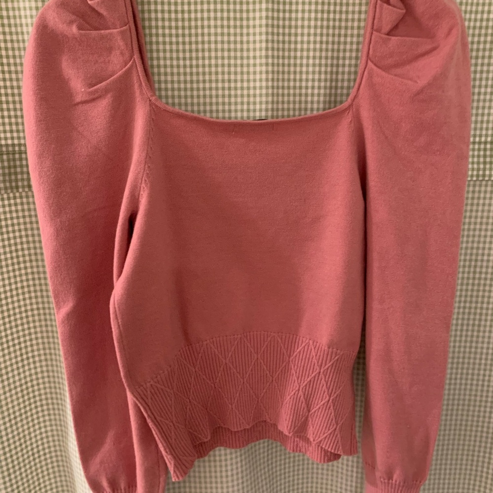 Lush puff-sleeve sweater by Piper & Scoot.